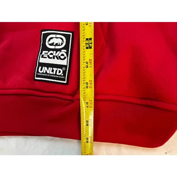 Ecko Unltd Distilled Red Fleece Pullover Hoodie  mens 170   Large - Picture 8 of 8